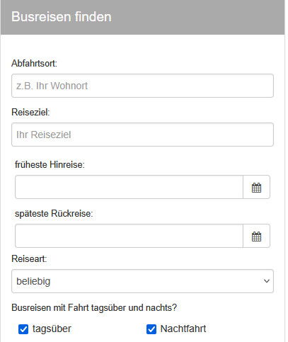 Reisen mit dem Bus nach  Dänemark