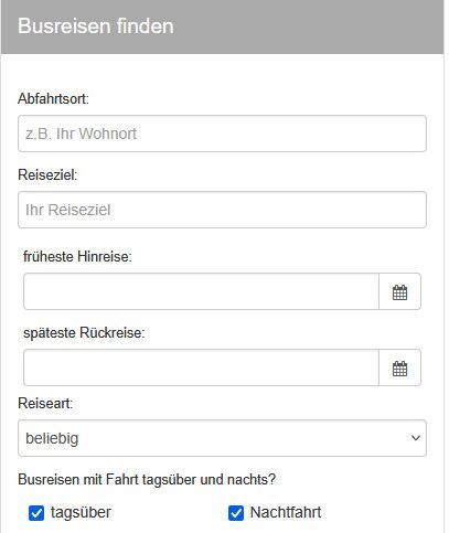 Busreise buchen